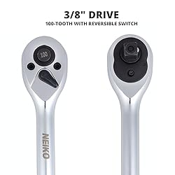 NEIKO 3/8 Inch Ratchet Wrench, 100-Tooth