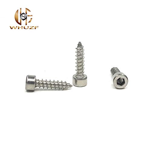 Screws M4/M5/M6L Hexagon Socket Screws Plate with Nickel Wooden Audio Furniture Sliding Door Self Tapping Screws Hardened - (Length: M4x50mm)