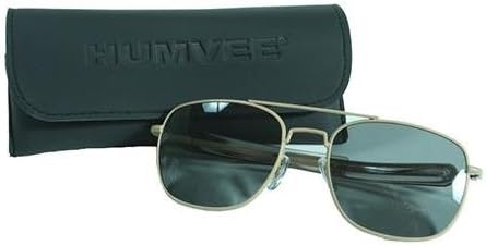 CampCo Humvee Pilot Sunglasses - Grey Polarized Lens, Khaki Frame