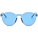 LKEYE-Fashion Party Rimless Sunglasses Transparent Candy Color Eyewear LK1737 Blue Frame