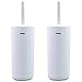 TOPSKY Toilet Brush, Compact Slim Toilet Brush Holder with Strong Bristles for Bathroom Cleaning, White (T2-2pack)