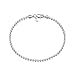 Amberta 925 Sterling Silver 2 mm Ball Chain Bracelet Length 7