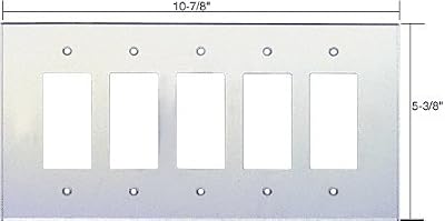 CRL Clear Five Gang Decora Acrylic Mirror Plate by CR Laurence