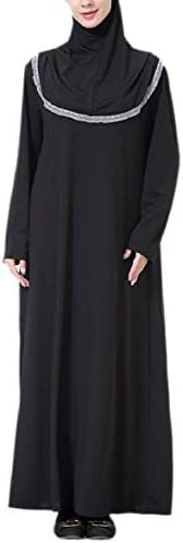 pujingge Womens Arabia Tunic Top Islamic Muslim Kaftan Relaxed Turkish-Style Dress