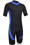Dehai Men Women's Wetsuits Shorty Sleeves 3mm Neoprene Skin Youth Adult's Reactor Full Suit Diving Swimming Snorkeling Surfing Scuba Jumpsuit Warm Boys Girls Swimwear Back Zip