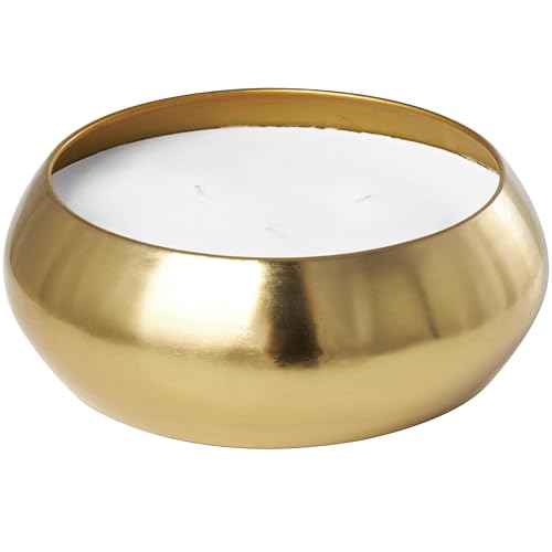 Deco 79 Metal Decorative Candle Jasmine Scented Wide 125 oz 5 Wick Aromatherapy…