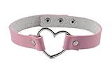 Hip Mall Vintage Collar Emo Punk Goth Heart Leather Choker Necklace