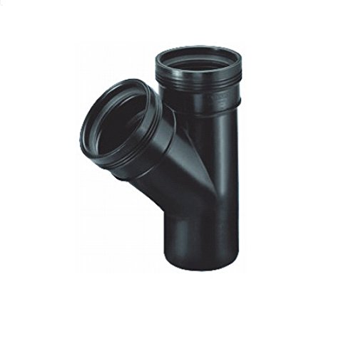 AquaForte 45° T-piece, with 2x/1x plug/wedge connection, diameter 75 mm