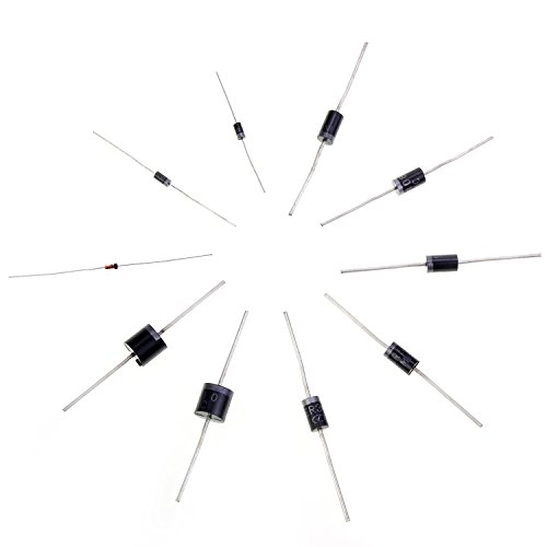 Wimas 10Values 90PCS Rectifier Diode Axial Lead Rectifier Diode Assortment Kit (10Values 90PCS)