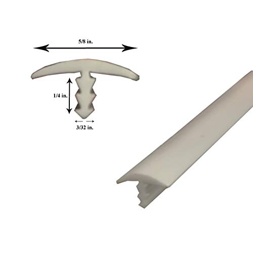 T-Molding Arcade Mame - Smooth White - 5/8" - 20'