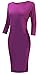 POZON Womens Classic Slim Fit Bodycon Midi Dress