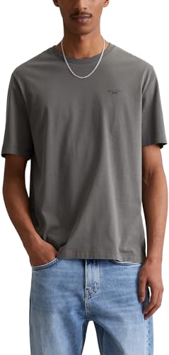Marc OߴPolo Denim Hombre Camiseta de algodón orgánico Regular fit, Gris (Grau), M