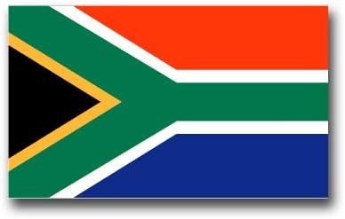 Military Vet Shop South Africa Flag Window Car Bumper Sticker Vinyl Decal 3.8"