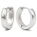Pair Stainless Steel Polish Hoop Men Earrings