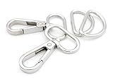 CRAFTMEMORE 10 Sets Silver Snap Hooks Lobster Clasp