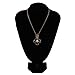 Fashion Jewelry designer statement enamel rhinestone camellia flower faux pearl charm pendant necklace for women (Black)