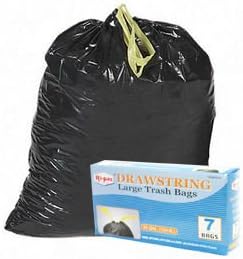 49pcs 33 Gallon Drawstring Black Large Garbage Trash Bags