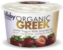 Wallaby Yogurt Company Organic Greek Strawberry Lowfat Yogurt, 5.3 Ounce -- 12 per case.