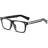 Classic Square Frame，Non prescription Glasses Clear Frame Glasses for Women Men