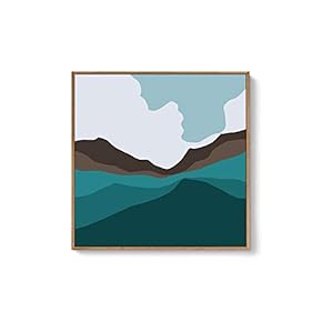 Framed Canvas Wall Art Natural Scenery Canvas Prints Home Artwork Decoration for Living Room,Bedroom - 16x16 inches
