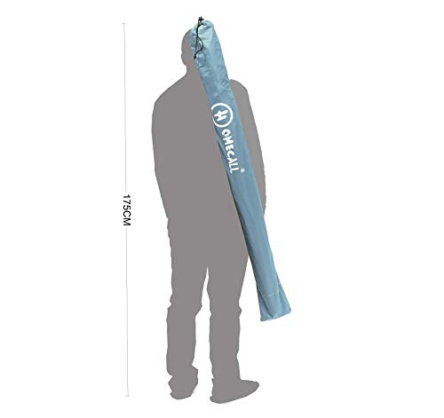HOMECALL Strandschirm mit Fenster und Windschutz - UV-beständiges Polyester - Blau – Bild 8