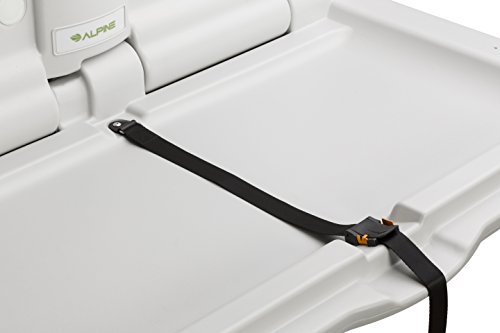 Alpine Industries Fold Down Baby Changing Diaper Station - Horizontal Wall Mounted, Sturdy & Durable, Supports up to 220 Lbs. -with Safety Straps to Keep Baby Secured - Ideal for Commercial Restrooms