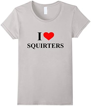 Womens I Love Squirters Medium Silver