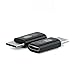 TechMatte Micro USB to USB C Adapter, Converts Micro USB Female to USB C Male (2 Pack, Black)