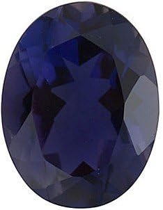 Top Quality Genuine Natural Oval Shape Iolite Gemstone Grade AAA, 7.00 x 5.00 mm in Size, 0.67 carats