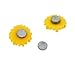 Princess-J Color Daisy Flower Magnetic Clip On Stud Earrings, Pack of 7 Pairs