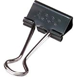 Small Binder Clips, Steel Wire, 5/16" Capacity, 12/Pack [Set of 8]