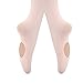 MANZI Big Girls 3 Pairs Pack Solid Color Comfortable Convertible Ballet Tights, 7Y-10Y, Pink