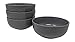 Gianna's Home Stoneware Soup Salad Cereal Bowls 6 1/2 in. Ceramic 28 oz, Set of 4 (Grey)