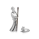 Nambe Miniature Nativity Figurines- Shepherd and Lamb