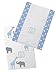 SwaddleDesigns Baby Burpies, Set of 2 Cotton Burp Cloths, Blue Safari Fun