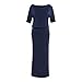 Laimeng Women Summer Long Maxi Boho Evening Party Dress With Pocket (XL, Army Green)