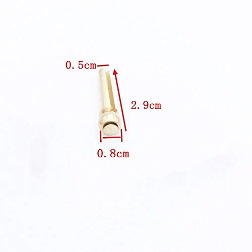 GOSONO 6pcs Acoustic Guitar String Bridge Pins Solid Copper Brass Endpin Replacement Parts Accessories with Pack