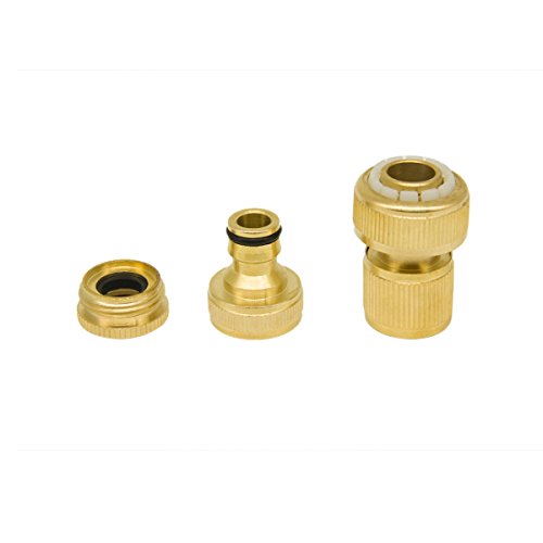 YINUOWEI Quick Connect Brass Faucet Adapter Nipple & Hose Fitting Set