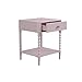 DHP Evin Chic Nightstand with Drawer, Small Organizer, Bedroom Furniture, Pink