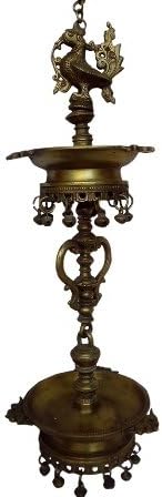 handmade Brass Metal Peacock Diya 2 Step in Wall Hanging and Fine Finishing BY vyomshop