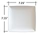 CAC China Wholesale & Bulk Square Ceramic Dinner Plates with Flared Edges 8.5 inches, Set of 6, White, 6-Pack