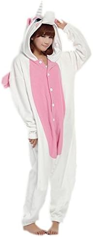 Latorila Kigurumi Pyjama Onesie Cosplay Adult Costume Sleepwear Pink Unicorn M