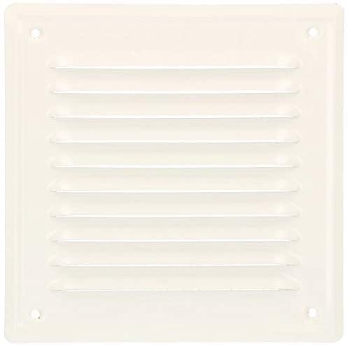 KOTARBAU® Air Vent Grille Cover 165 mm x 165 mm (6.5 x 6.5 inch) White Galvanized Steel Duct Ventilation Mesh Insect Protection Louver Powder Coated
