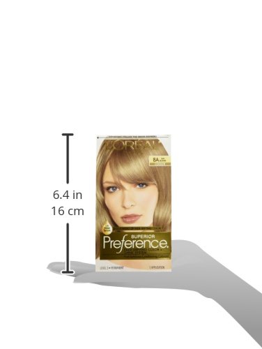 L’OREAL PARIS SUPERIOR PREFERENCE FADE-DEFYING COLOR + SHINE SYSTEM, 8A ASH BLONDE (PACKAGING MAY VARY)