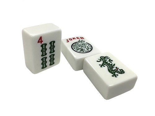 Classic American Mahjong Game Set (Mahjongg) in Metal Case 166 Tiles with Racks Chips Dice and Instructions - Thumbnail 4