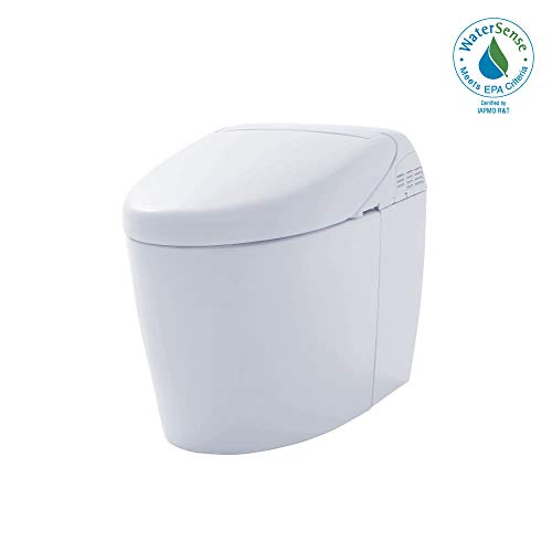 TOTO MS988CUMFG#01 NEOREST RH Dual Flush 1.0 or 0.8 GPF Toilet with Intergeated Bidet Seat and EWATER White-MS988CUMFG, Cotton White