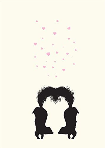 Lark Press Skunks in Love Card, 3.5 X 4.75, Set of 4