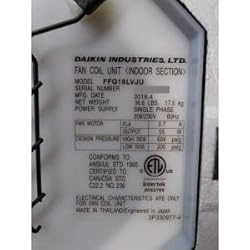DAIKIN FFQ18LVJU* 1-1/2 TON 2, 3 OR 4 WAY AIRFLOW