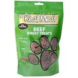 THE REAL MEAT COMPANY 828002 Dog Jerky Beef Treat, 4-Ounce