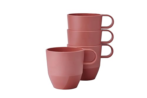 Mepal - Mug 4 pieces Silueta - Tea and coffee cup - Dishwasher & microwave resistant - Tableware - 300 ml - Vivid mauve